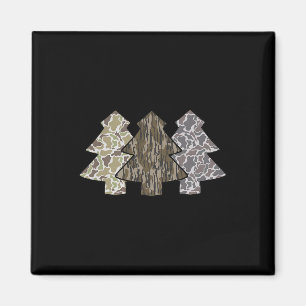 Retro Camouflage Weihnachtsbäume Jagen Weihnachtsr Magnet