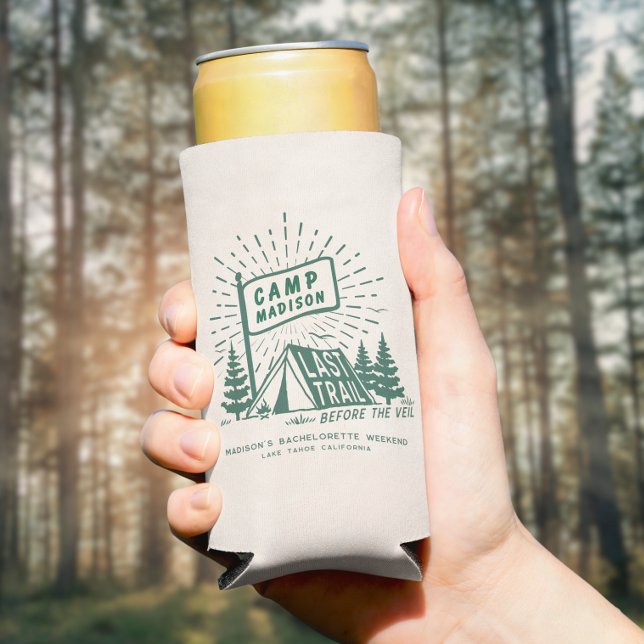 Retro Camp Bachelorette Camping Wochenende Selters Dosenkühler (Von Creator hochgeladen)