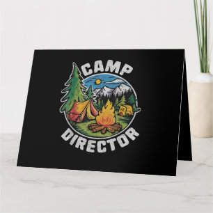 Retro-Camp-Leiter Camping-Sommercamp Lustiges Camp Karte