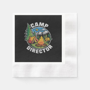 Retro-Camp-Leiter Camping-Sommercamp Lustiges Camp Serviette
