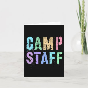 Retro Camp Mitarbeiter Sommer Campingplatz Crew Be Karte