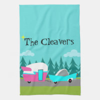 Retro Camper-/Anhänger-und Auto-Geschirrtuch