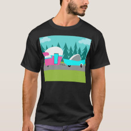 Retro Camper-/Anhänger-und Auto-T - Shirt