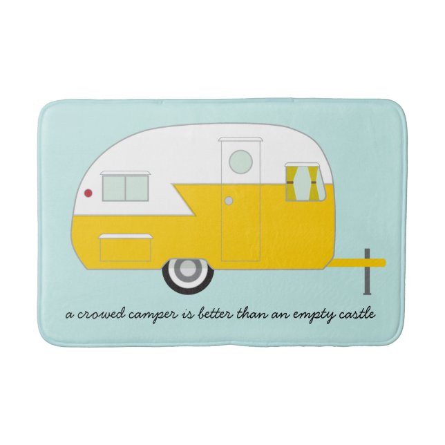 Retro-Camper-Badezimmerteppich Badematte (Vorderseite)