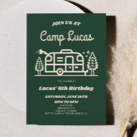 Retro Camper Camp Out Camping Geburtstagsparty