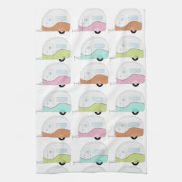 Retro Camper in den Pastellen Küchentuch