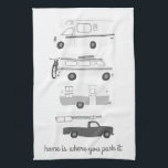 Retro Camper Motorhome RV Vanlife Grau White Geschirrtuch<br><div class="desc">Zuhause ist,  wo Sie es parken! Dekorieren Sie Ihre Küche mit diesem coolen Handtuch. Macht ein tolles Haus-Erwärmung oder Jubiläum Geschenk! Sie können ihn anpassen und auch Text hinzufügen. Karo in meinem Shop für viel mehr Farben und Muster und passende Küchenartikel!</div>