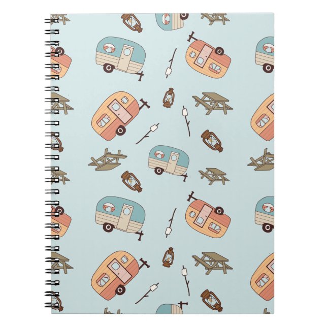 Retro-Camper-Notizbuch Notizblock (Vorderseite)