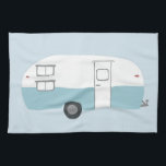 Retro Camper Trailer blaues Küchentuch<br><div class="desc">Dekorieren Sie Ihre Küche mit diesem coolen Handtuch. Macht ein tolles Haus-Erwärmung oder Jubiläum Geschenk! Sie können ihn anpassen und auch Text hinzufügen. Karo in meinem Shop für viel mehr Farben und Muster!</div>
