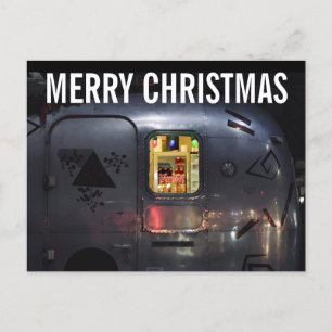 RETRO CAMPER TRAILER CHRISTMAS Postkarten
