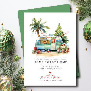 Retro-Camper-Urlaub Umzug bekanntmachung Einladung