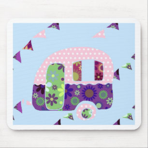 Retro Camper Vintager Wohnwagen schabbychisch Mousepad
