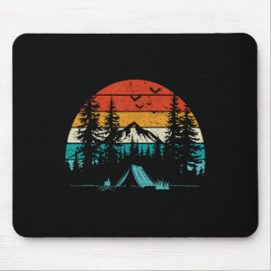 Retro-Camping-Abenteuer Fernweh Natur Outdoor Mousepad