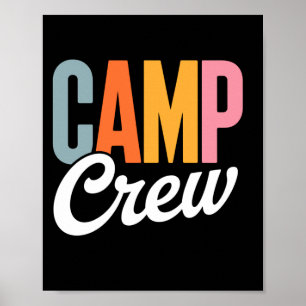 Retro-Camping-Crew Sommer-Camping lustige Freunde Poster