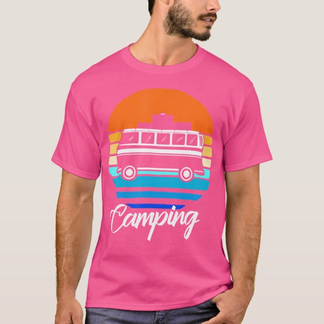 Retro-Camping T-Shirt (Vorderseite)