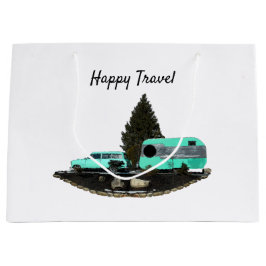 Retro Camping Trailer Geschenktasche Große Geschenktüte