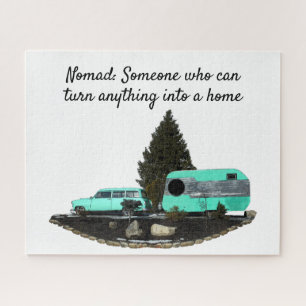 Retro Camping Trailer Jigsaw Puzzle