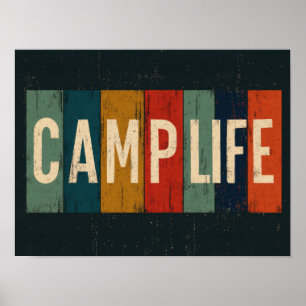 Retro-Camping-Typografie Poster