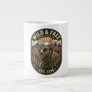 Retro-Camping-Wander-Outdoor-Naturliebhaber-Design Jumbo-Tasse