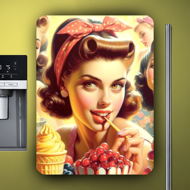 Retro Candy Girls Magnet (Von Creator hochgeladen)