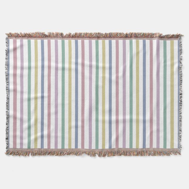 Retro Candy Stripes Decke (Vorderseite)