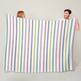 Retro Candy Stripes Fleecedecke