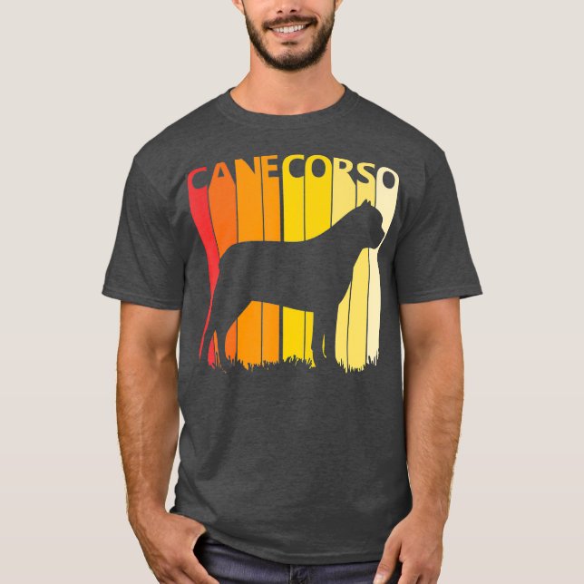 Retro Cane Corso Dog Frohe Weihnachtsgeschenk T-Shirt (Vorderseite)