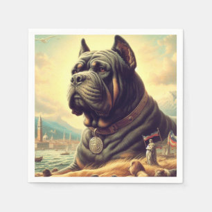 Retro Cane Corso Painting Serviette