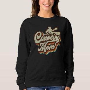 Retro Canoeing Mama Sport Mama Mütter Tag Sweatshirt