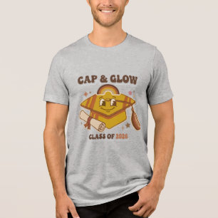 Retro Cap & Glow Abschlussklasse 2026 Tri-Blend Shirt