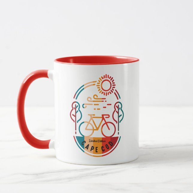 Retro Cape Cod Bike Trail Tasse (Links)