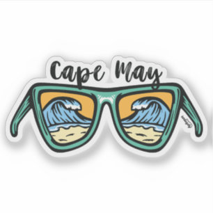 Retro Cape Mai beide Seiten Kunstwerke. Aufkleber