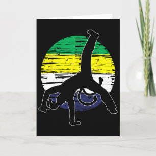 Retro Capoeira - Kampfsportliebhaber Kickboxen Dan Karte