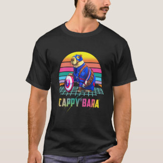 Retro Cappy'bara  Rodent Animal Humor T-Shirt