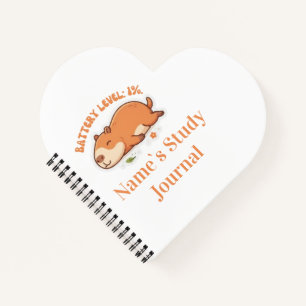Retro Capybara Batterielevel 1% Notizbuch