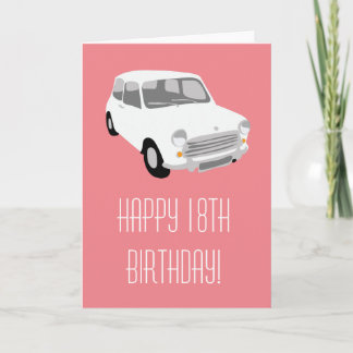 Retro Car Happy 18. Geburtstagkarte Karte