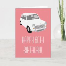 Retro Car Happy 60. Geburtstagkarte Karte