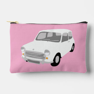 Retro Car Pink and White Zubehörtasche