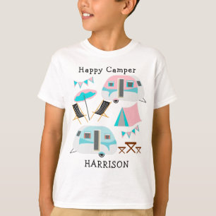 Retro Caravan Camping Niedlich P T-Shirt