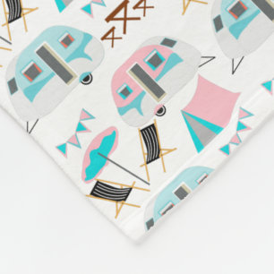 Retro Caravan Camping Niedlich Personalisiert Fleecedecke