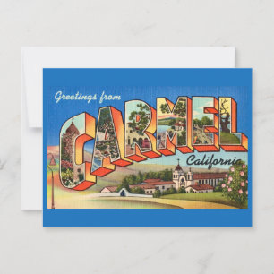 Retro Carmel Kalifornien Gruß Postkarte