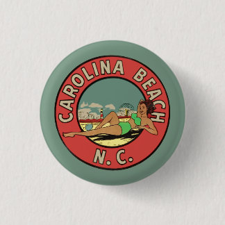 Retro Carolina Beach Rundel Button