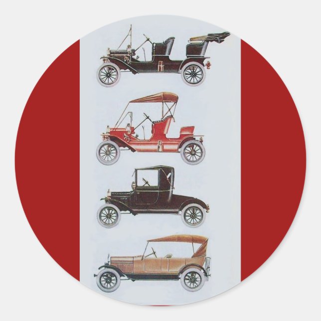 RETRO CARS 2 - Auto-Reparaturwagen Runder Aufkleber (Vorderseite)