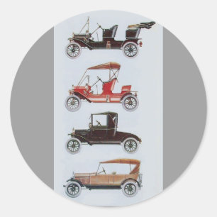 RETRO CARS 2 - Auto-Reparaturwagen Runder Aufkleber