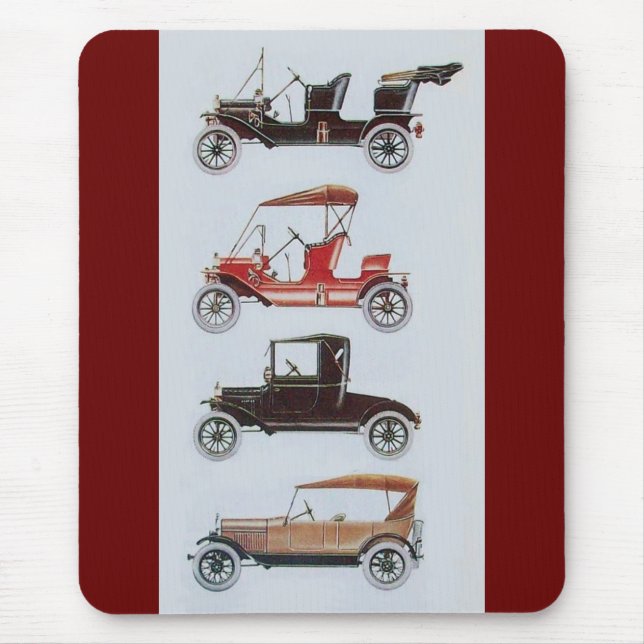 RETRO CARS 2 , AUTO-WIEDERHERSTELLUNG, grau-braun Mousepad (Vorne)