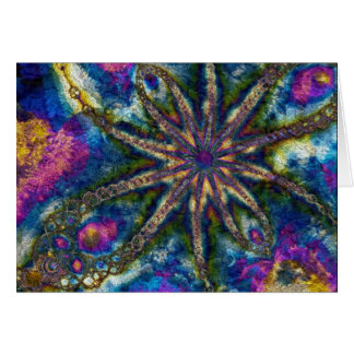 Rétro carte d'art d'étoile velue