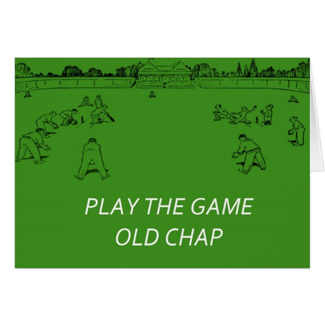 Rétro carte de cricket (Devant horizontal)