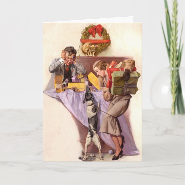 Rétro carte de Noël vintage (Devant)