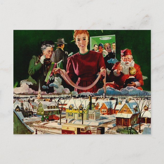 Rétro carte de Noël vintage (Devant)