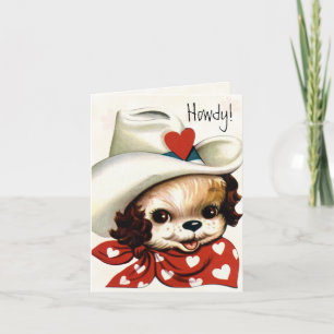 Rétro carte de Valentine pour des enfants